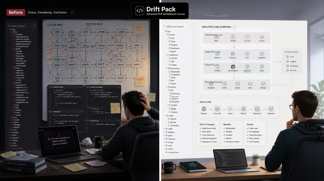 Two people working at a desk with computer screens displaying project management software.